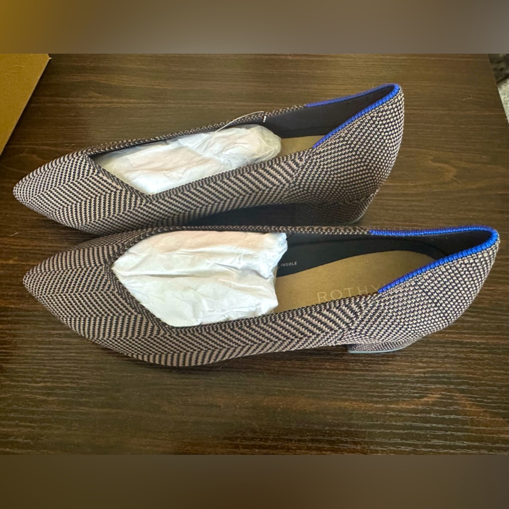 Rothy’s herringbone pointed toe comfort heel - size 9.5
